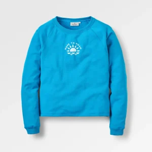 Sweatshirt en coton recyclé Sunburst - Blue Pool
