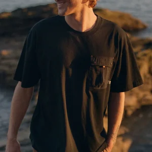 T-shirt à Coupe Décontractée Travel Pocket - Noir