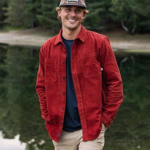 Chemise en velours côtelé Backcountry - Rouge Ocre