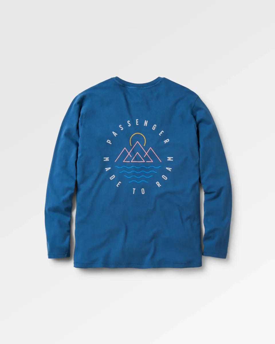 T-shirt manches longues recyclé Escapism - Denim foncé – Image 2