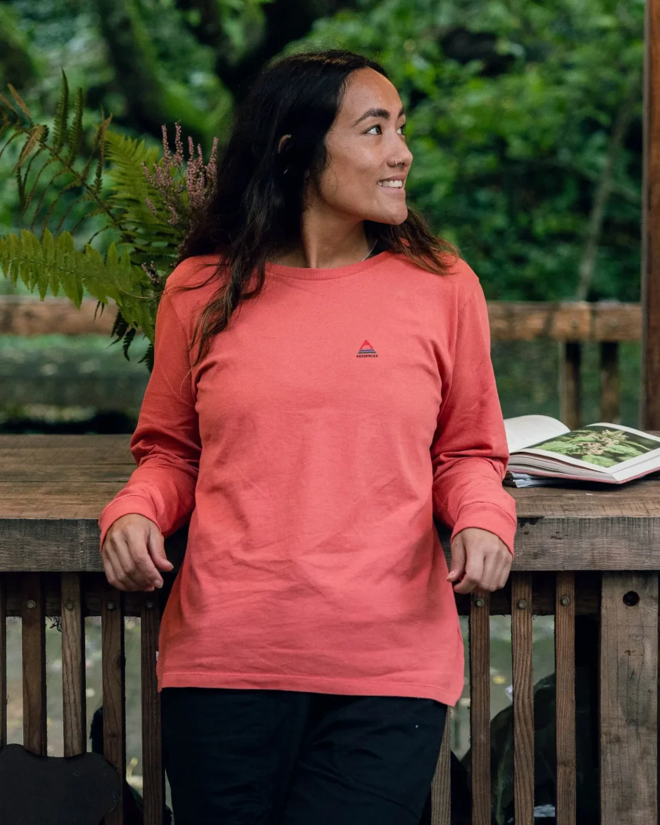 T-shirt à Manches Longues en Coton Recyclé Classic - Rouge minéral – Image 4