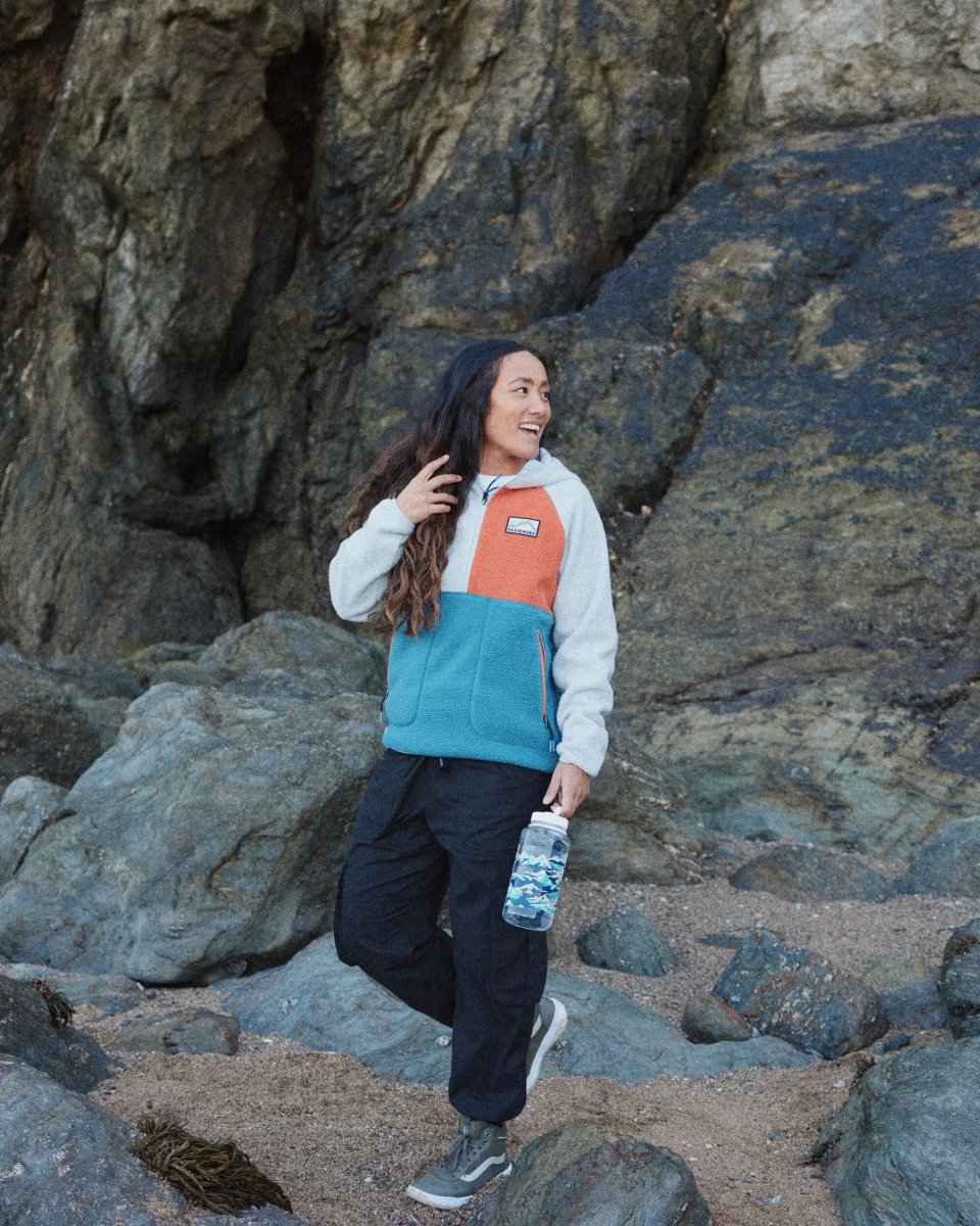 Polaire Recyclée en Sherpa à Fermeture Éclair 1/2 Maine 2.0 - Blue Steel – Image 4