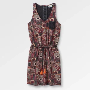 Robe en Coton Recyclé Rivergate - Patchwork Vintage Noir/Multi