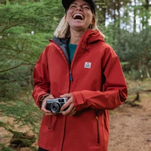 Veste Imperméable Recyclée Cinq Éléments - Ocre Rouge