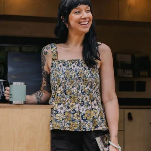 Haut Tissé Soleis - Vintage Floral Sunlight