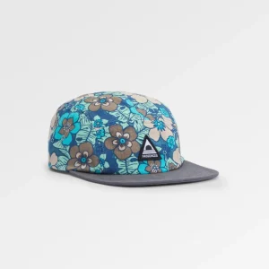 foHY6MPomPBXDFU2aMbwcwHoD7FNExV_S8EhTQutzEA.jpgv1743769108 Casquette 5 Panneaux en Coton Bio Coast - Vintage Floral Aqua