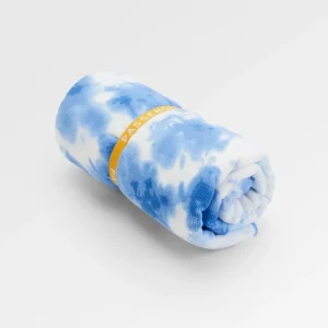 Serviette de voyage recyclée à séchage rapide - Tie Dye Cornflower