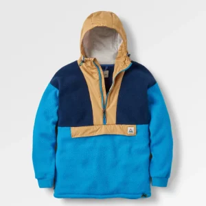 Polaire Recyclée en Sherpa à Fermeture Éclair 1/2 Maren - Bluejay