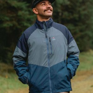 Veste légère sans capuche en matières recyclées Thermore, coloris bleu marine, gris orage et denim foncé