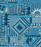 Short polyvalent recyclé Way Out - Patchwork vintage bleu piscine – Image 9