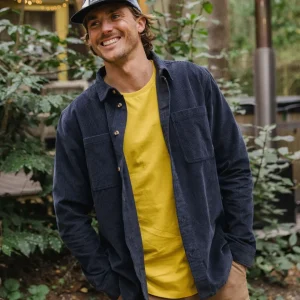 Chemise en velours côtelé Backcountry - Bleu marine profond