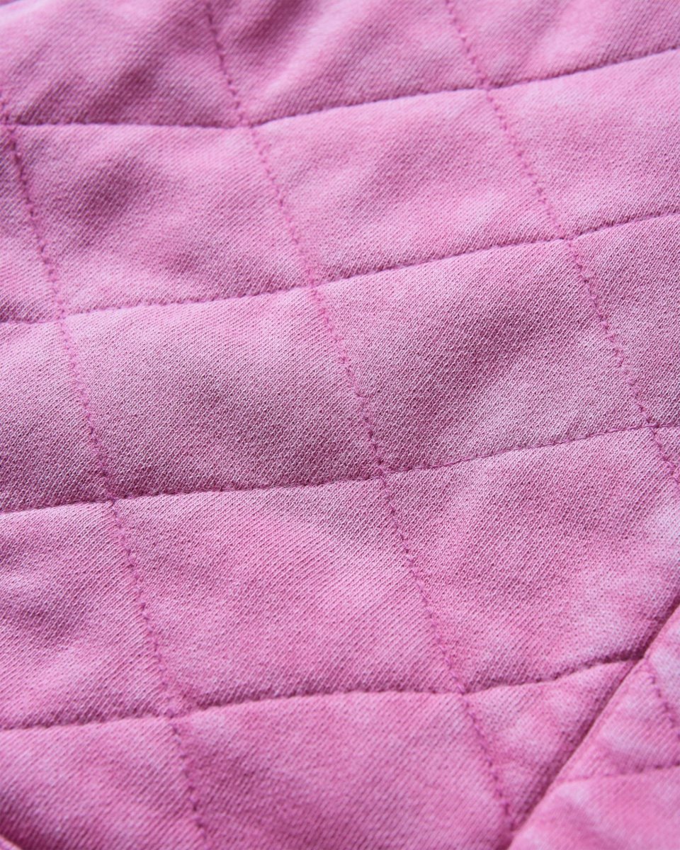Hoodie matelassé recyclé Clementine à boutons-pression - Mauve Haze – Image 8