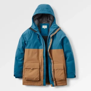Parka Isolante Recyclée Baltic - Toffee/Bleu Acier