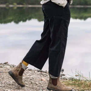 Pantalon Court en Velours Côtelé Bio Someday - Noir