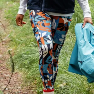 Legging Actif Recyclé Mantra - Feuillage Montagnard Bleu