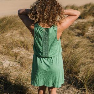 Robe en Coton Recyclé Rivergate - Vert Épicéa