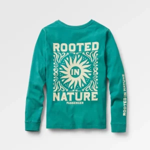 T-Shirt Manches Longues Rooted In Nature - Blue Sea