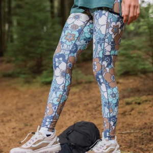 Legging Actif Recyclé Mantra - Vintage Floral Aqua
