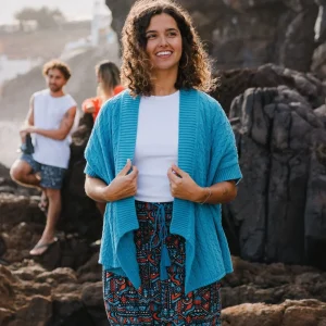 Cardigan Tricoté Confortable - Geai Bleu