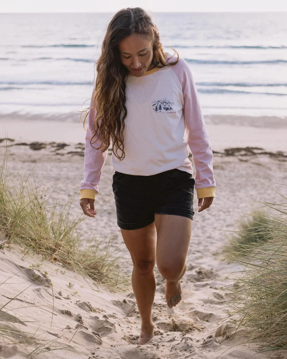 T-shirt à Manches Longues en Coton Recyclé Riser - Birch – Image 4