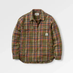 Chemise à Manches Longues en Coton Bio Stella - Carreaux Kaki