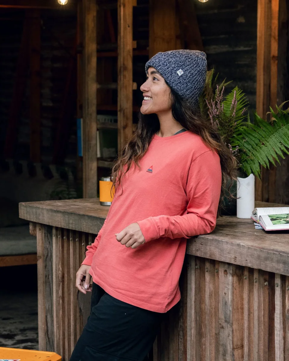 T-shirt à Manches Longues en Coton Recyclé Classic - Rouge minéral – Image 5