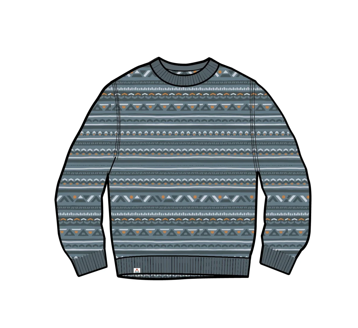 Pull Stoked en maille - Denim délavé multi – Image 6