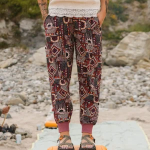 Pantalon Recyclé Day Dream - Patchwork Vintage Noir/Multicolore