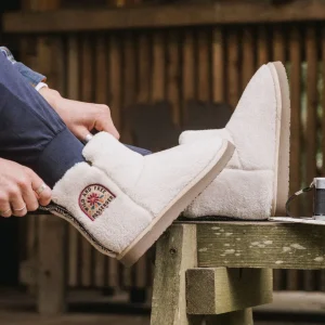 Chaussons en polaire sherpa Hideaway Hut - Bouleau