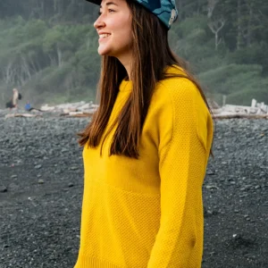 Pull Heritage 2.0 en coton bio tricoté - Jaune Heritage