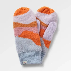 Moufles doublées en polaire recyclée Scenic - Orange lever de soleil