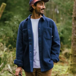 Chemise en polaire Sherpa recyclée Backcountry - Rich Navy