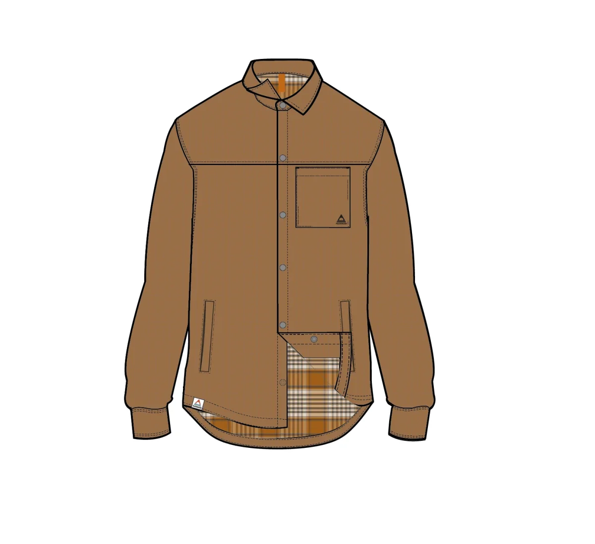 Surchemise doublée en flanelle Way - Toffee – Image 6