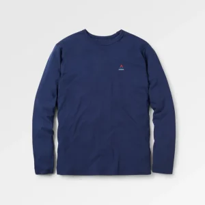 T-shirt à manches longues en coton recyclé avec logo classique - Rich Navy