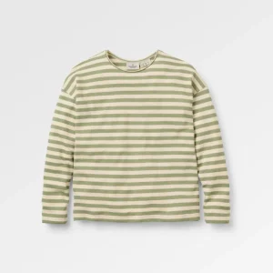 T-shirt à manches longues rayé Panorama - Vert Tige