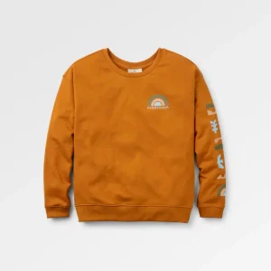 Sweatshirt Recyclé Papercut - Orange Rétro
