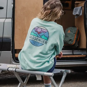 Sweatshirt en Coton Bio Laidback - Aqua Marl