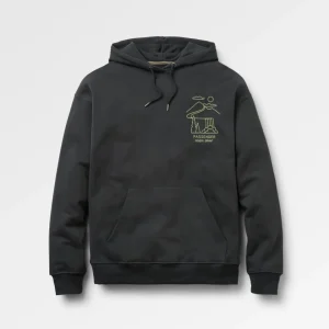 Sweat à capuche en coton recyclé Slow Escape - noir