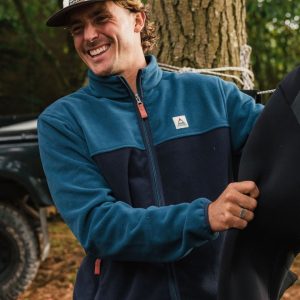 Ridge 2.0 Full Zip Recycled Polar Fleece - Tidal Blue/Rich Navy