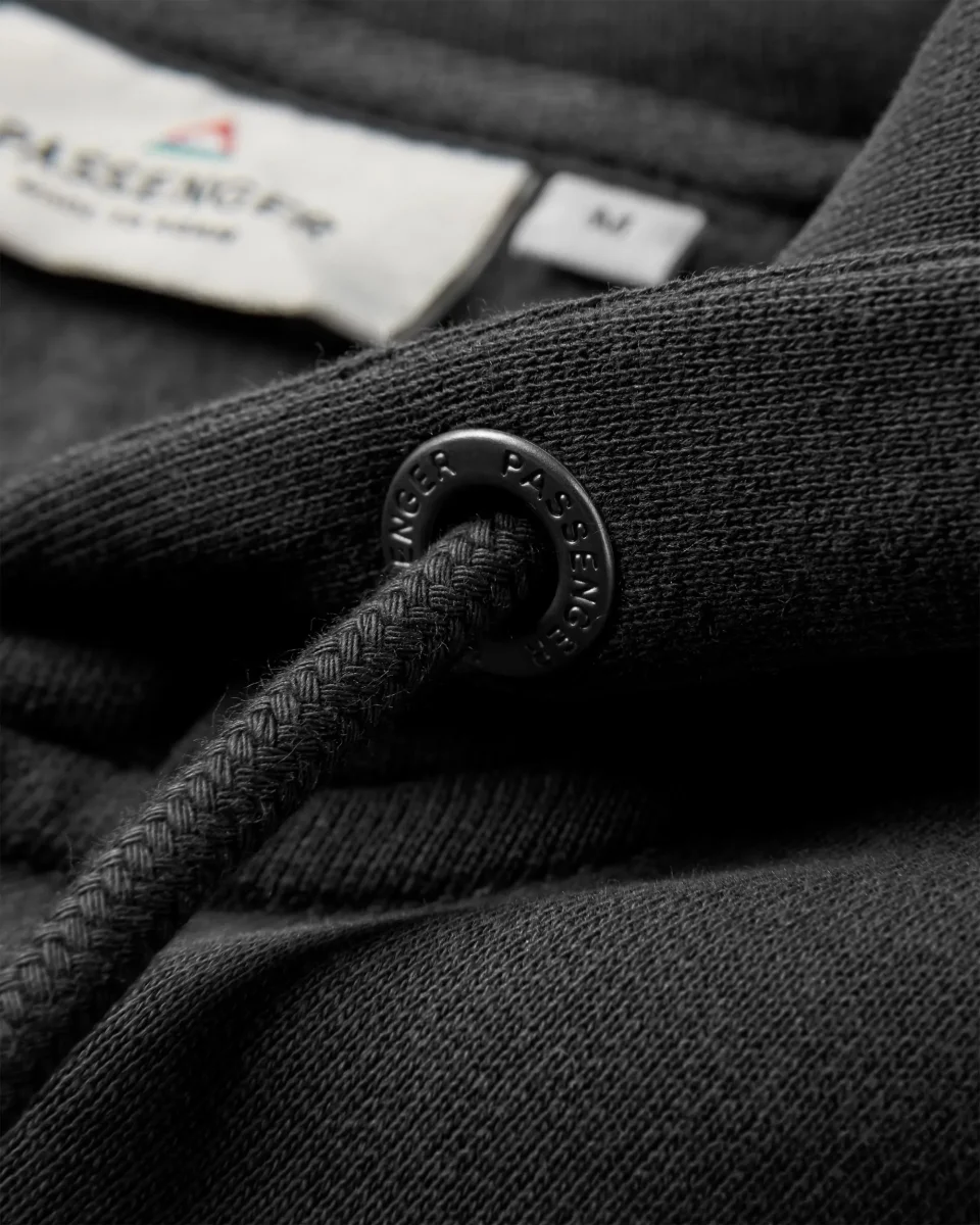 Hoodie à capuche zippé en coton recyclé Heritage - Noir – Image 5