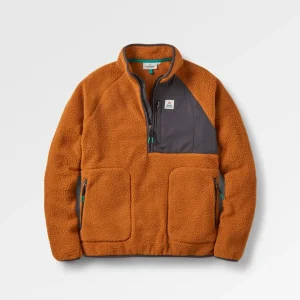 Polaire en Sherpa Recyclée à Fermeture Éclair 1/2 Offgrid 2.0 - Gingembre Glacé