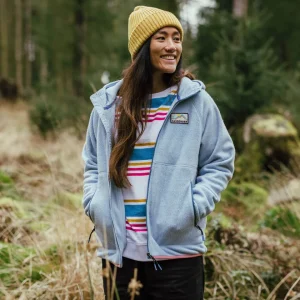 Veste Zippée à Capuche en Sherpa Recyclé North Coast Vista 2.0 - Blue Fog