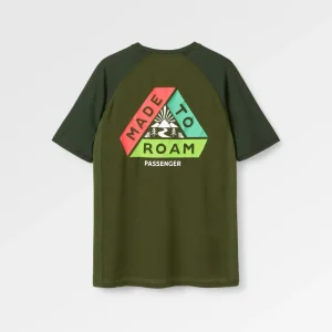 T-shirt Active Recyclé de l'Aube au Crépuscule - Kaki