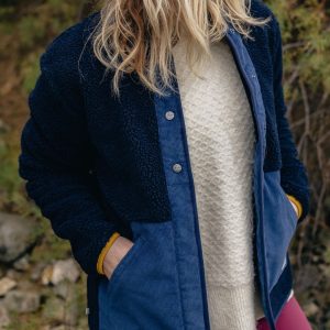 Polaire en Sherpa Doublée de Coton Recyclé Clover - Bleu Marine Foncé