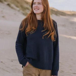 Pull Tricoté en Coton Bio Cove - Bleu Marine