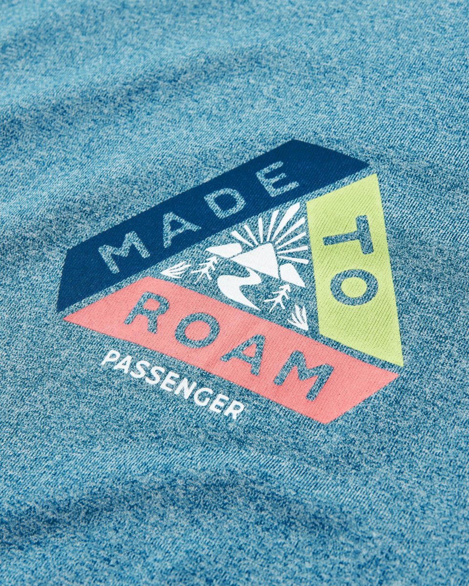 T-shirt recyclé classique actif - Bleu Acier Marl – Image 7