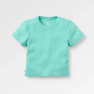 T-shirt côtelé "Out There" - Aqua