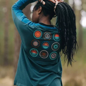 T-shirt manches longues actif Drirelease® Chase The Light - Deep Ocean