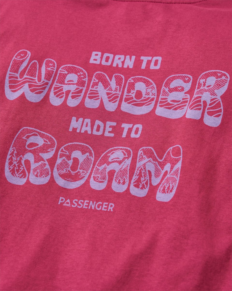 T-shirt à manches longues en coton recyclé Woodcut - Cranberry – Image 7