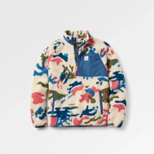 Polaire en Sherpa Recyclée à Fermeture Éclair 1/2 Offroad - Seaweed Camo Pebble Grey